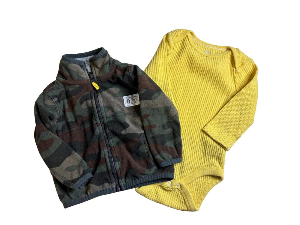 Preloved Lightweight Baby Camo Zip-Up Pant Set